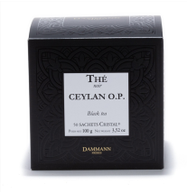 Thé Noir Ceylan OP Boîte 50 sachets Cristal Dammann Frères