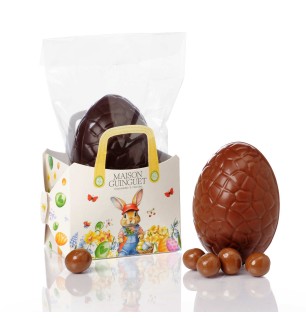 Panier de Gustave Oeuf chocolat Noir ou Lait - Maison Guinguet- 80g