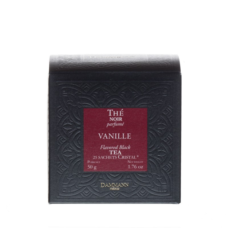Thé Noir Vanille Boîte 25 sachets Cristal Dammann Frères Thé Noir Vanille Boîte 25 sachets Cristal Dammann Frères