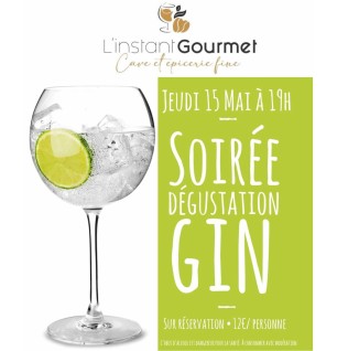 Soirée Dégustation Gin - Jeudi 15 Mai à 19h