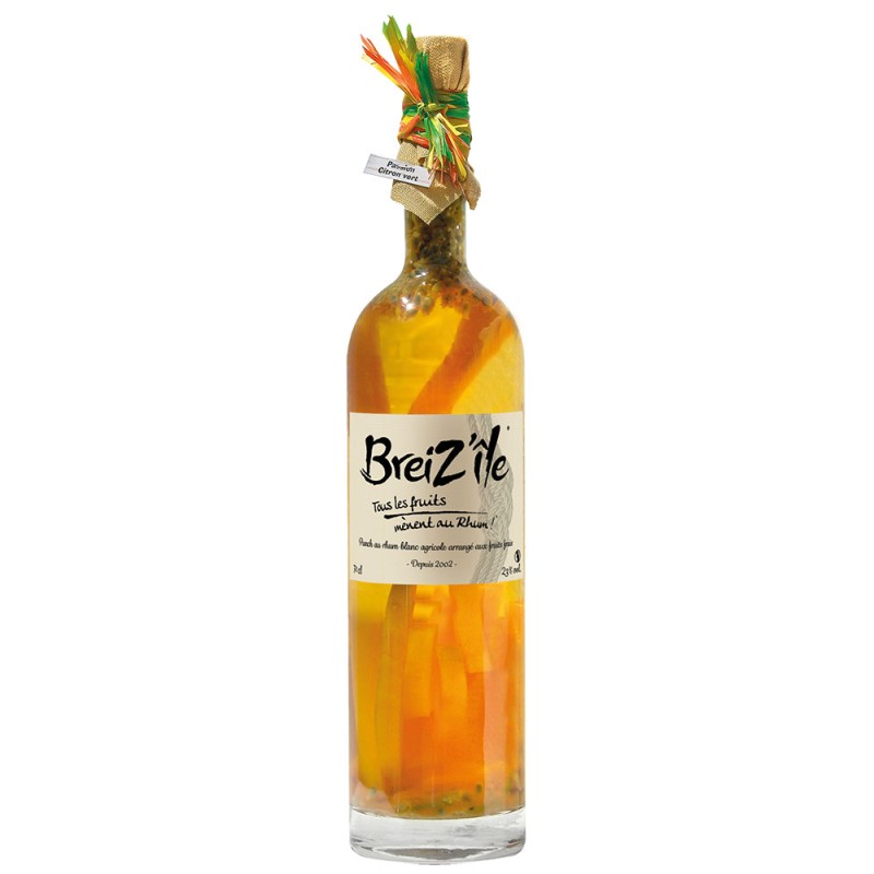 RHUM ARRANGE PASSION CITRON VERT- BREIZ'ÎLE- 70 CL RHUM ARRANGE PASSION CITRON VERT- BREIZ'ÎLE- 70 CL