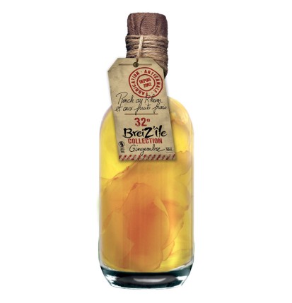 PUNCH AU RHUM- GINGEMBRE- BREIZ'ILE- 50 CL