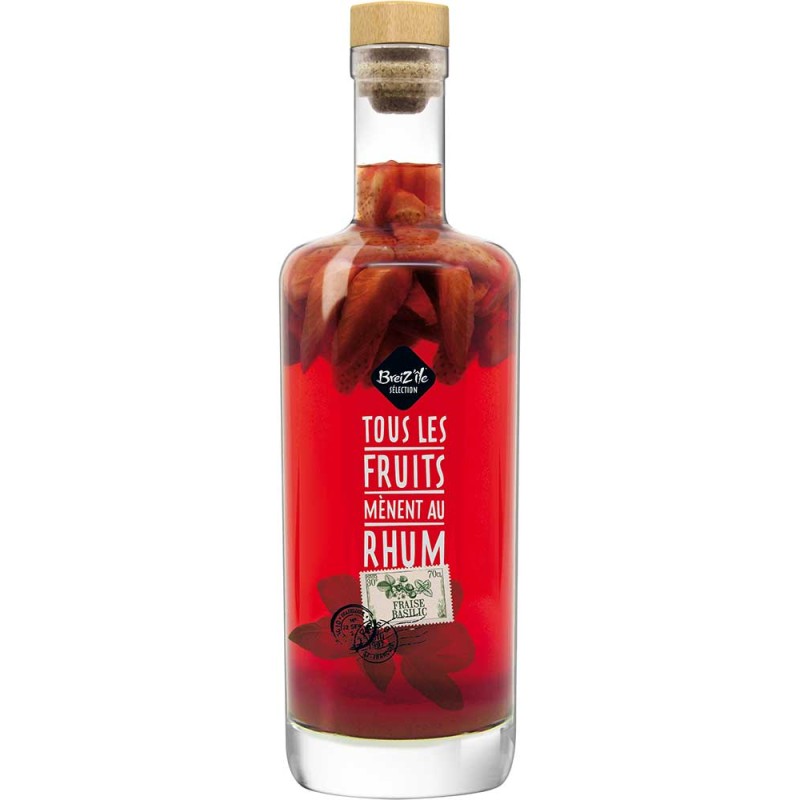 RHUM ARRANGE-FRAISE BASILIC- BREIZ'ILE- 70 CL RHUM ARRANGE-FRAISE BASILIC- BREIZ'ILE- 70 CL