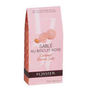 Sablés au biscuit rose au caramel au beurre salé 110g Maison Fossier