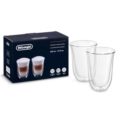 Lot de 2 tasses latte macchiatto 33cl - DELONGHI